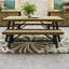 San Diego Dining Bench. Steel Trestle Frame. Solid Wood Seat. For 2 To 3 People-238804642