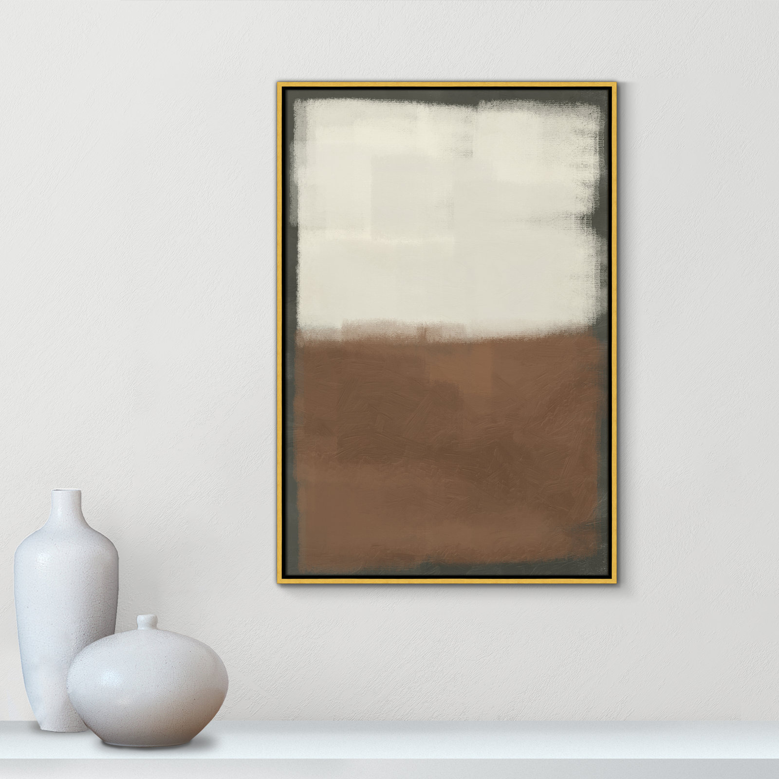 Coronado "Alabaster Burst 2" Painting, 37.5" H x 25.5" W x 2" D, Gold