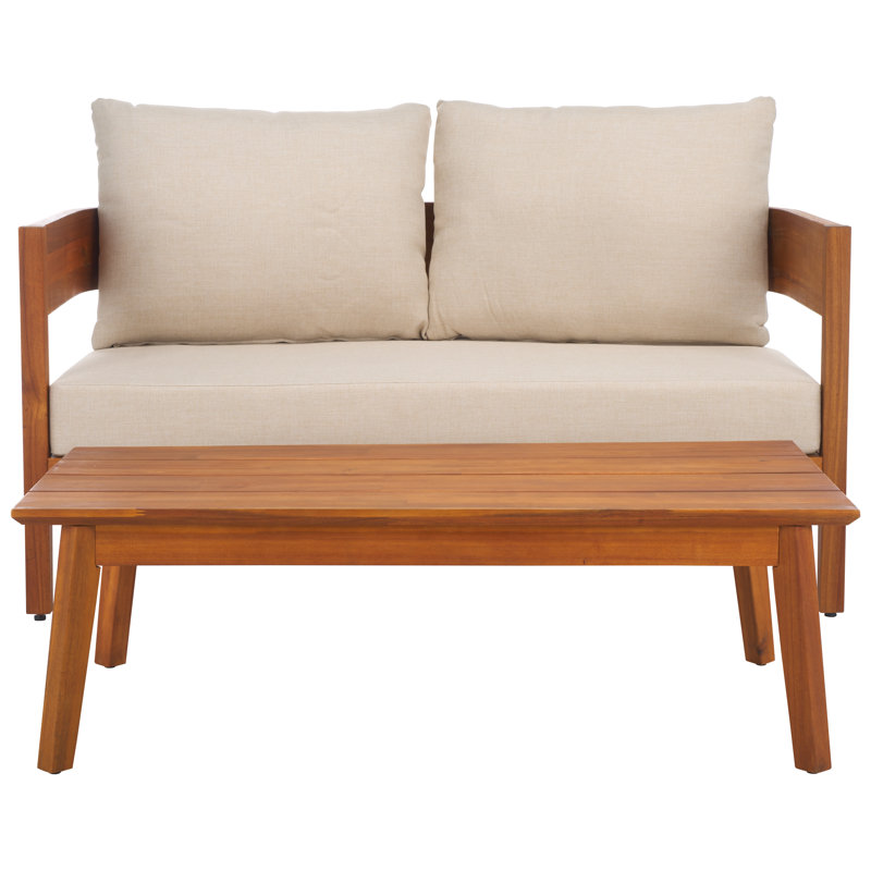 Kaiiden Patio Bench + Table, Natural