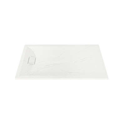 60"L x 36"W Curbless SMC Shower Base with Left/Right Drain, Non-Slip Texture and Durable Structural