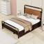Grand lit plateforme avec lit gigogne simple et tiroirs-232266741