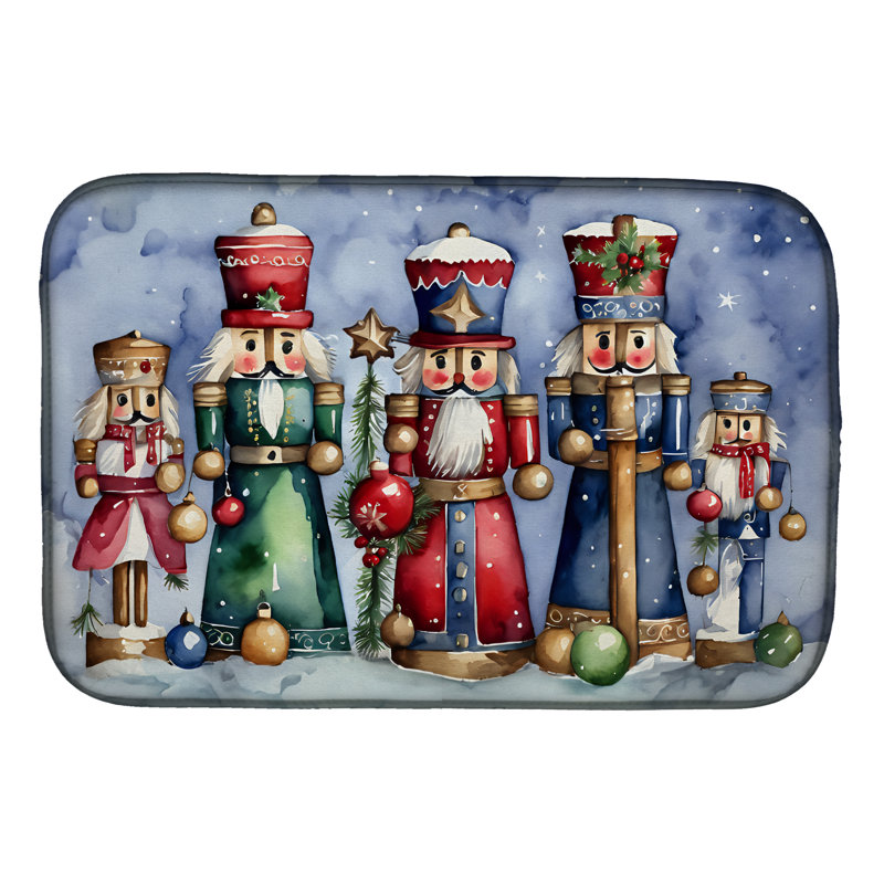 Christmas Nutcrackers Dish Drying Mat