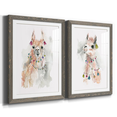 Llama Drama I - ensemble de 2 reproductions d'art