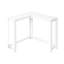 Console décorative avec stratifié blanc, entrée d'angle étroite pour la chambre à coucher et le salon, construction stable et console de pièce, table stratifiée,