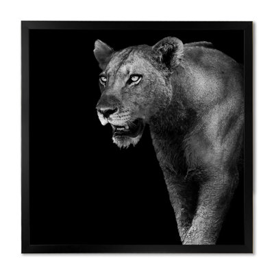 Lion en noir et blanc - Décoration murale traditionnelle sur toile