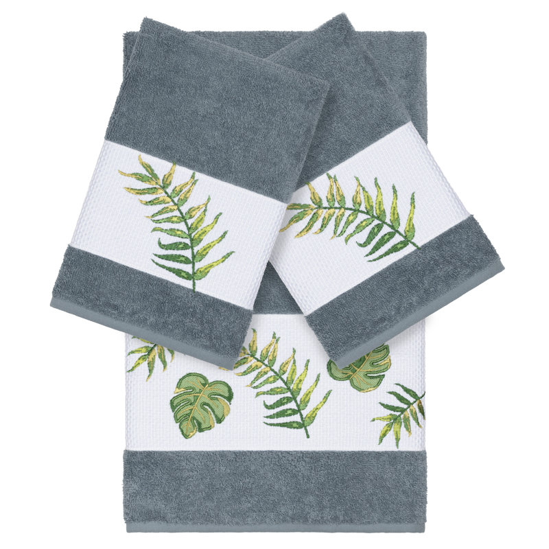 Ensemble de serviettes 3 pièces Zoe, Bleu sarcelle