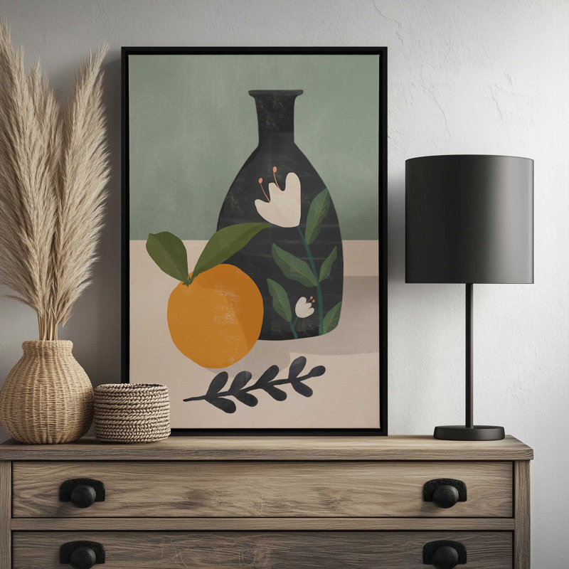 «Still Life 5» par Thingdesign, reproduction d'art, Noir, Impression encadrée sans passe-partout, H 16 po x l 12 po