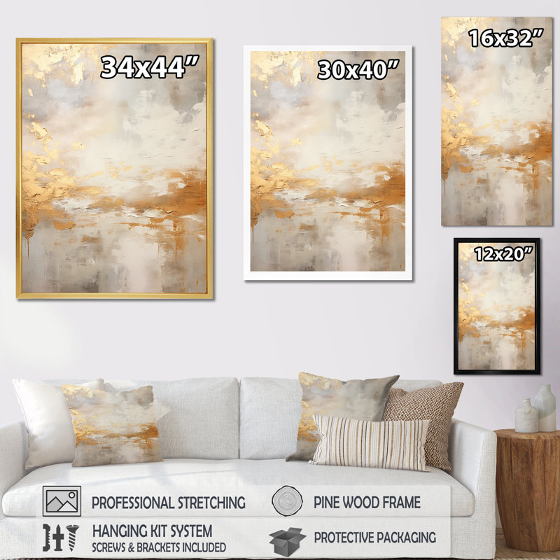 «Magic Sky Simplicity» sur toile, Cadre simple noir, H 32 po x l 16 po x P 1 po
