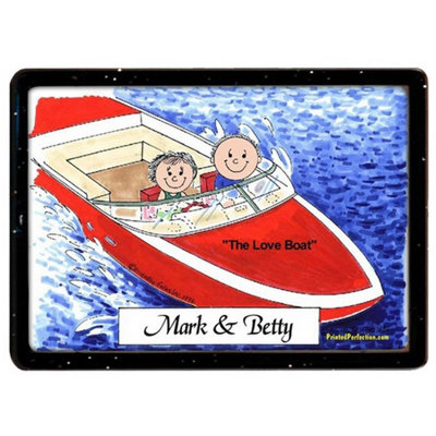 Personalized Boating Couple Acrylic Magnet - Great Gift!