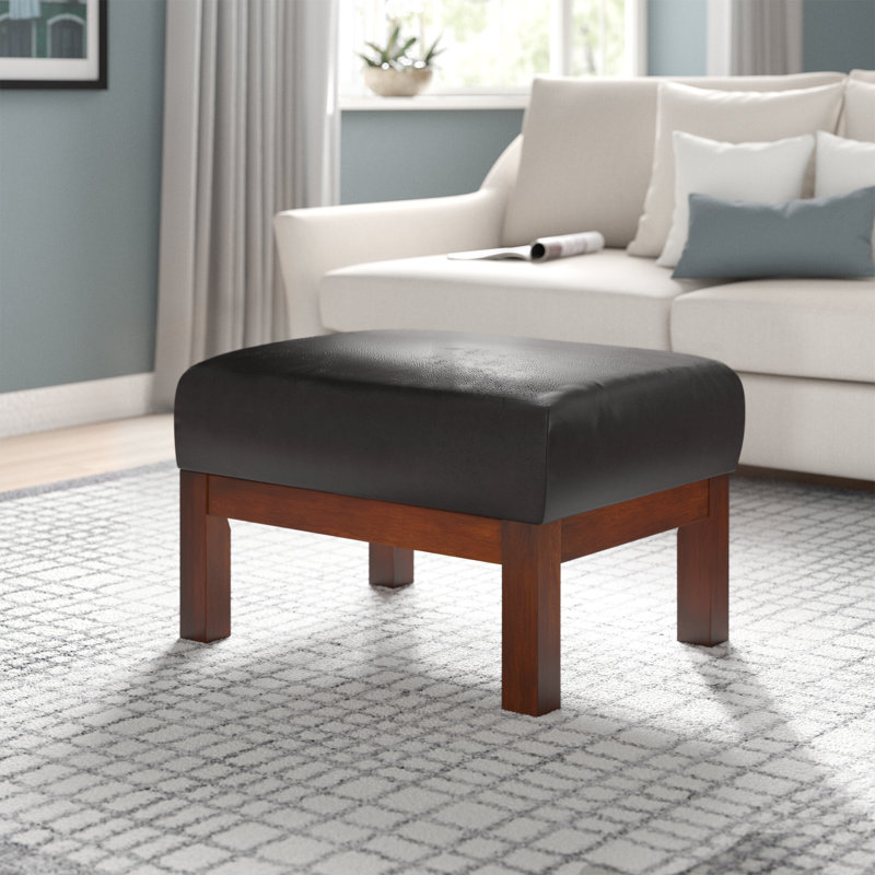 Conte Faux Leather Ottoman