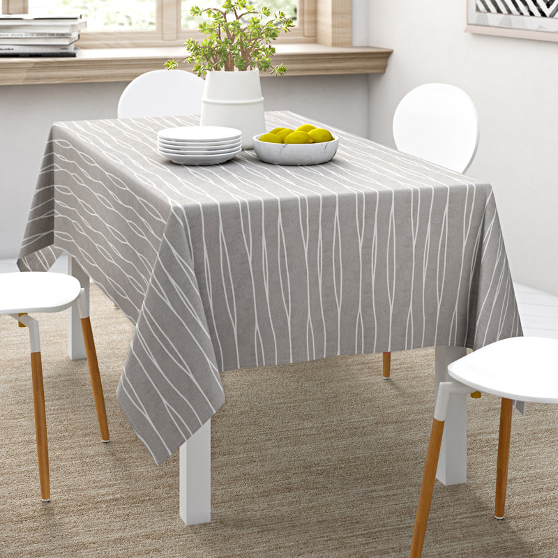 Cassian Tablecloth, Grey, 130cm W x 160cm L