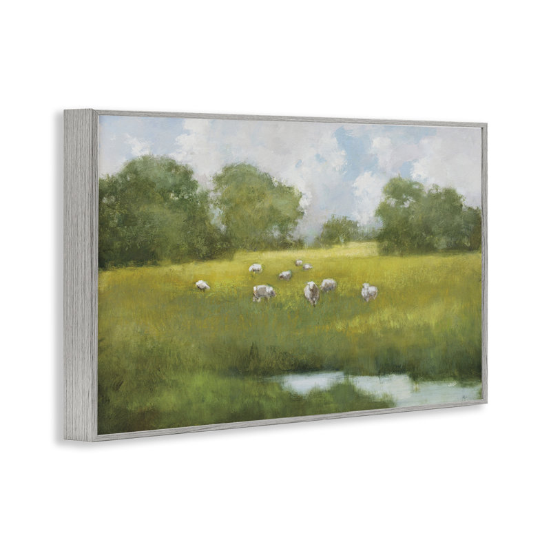«Sun Grazing Sheep», estampe numérique par Julia Purinton, Estampe numérique Farmhouse, H 12 po x l 18 po