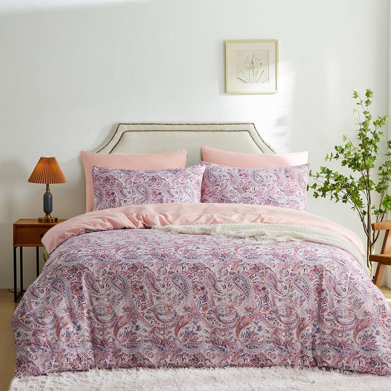 Ensemble de housse de couette Floral, Housse de couette grand et 2 taies d'oreiller stan