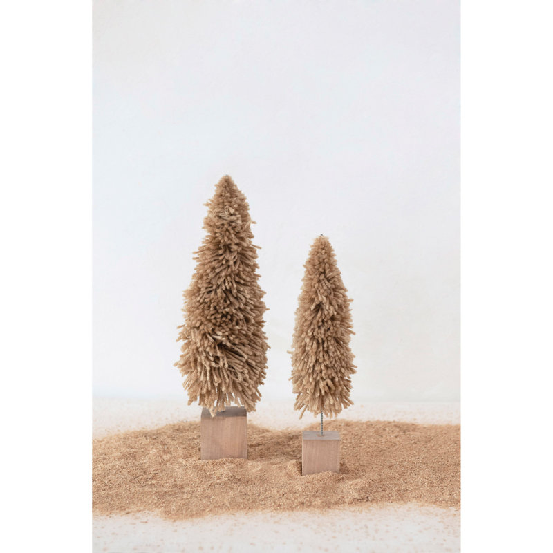 Arbre en tissu avec base en bois
