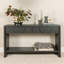 Sleek Black Console Table With Storage Drawers