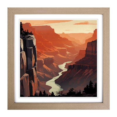 Grand Canyon Deco - Framed Print