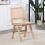 Chaise d'appoint à dossier plein en bois massif Abraxas-478732987