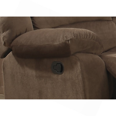 Modern & Stylish 3-Seater Upholstered Sofa, Brown, with Pillow-Top Armrests(Includes only one sofa)
