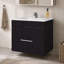 Ensemble de meuble-lavabo flottant Story avec lavabo, un tiroir Wengue