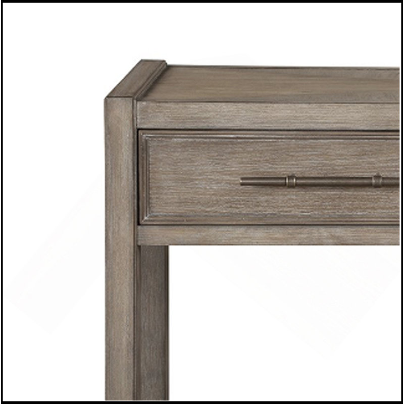 Table de canapé 54 po, aucun assemblage requis, finition chêne blanc