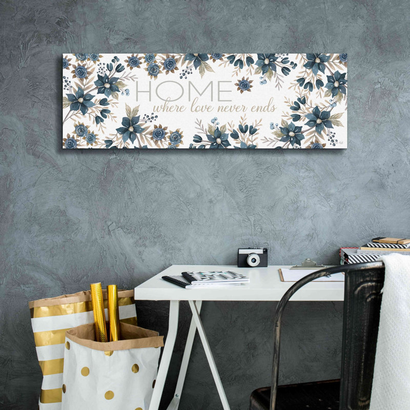 «Home - Where Love Never Ends» par Cindy Jacobs, estampe numérique sur toile, H 12 po x l 36 po