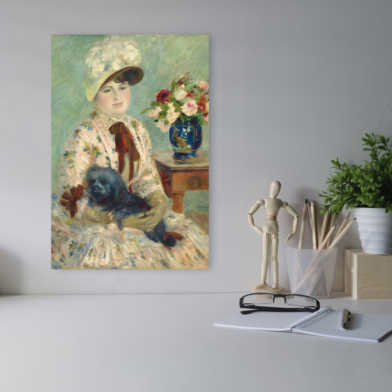 Mlle Charlotte Berthier, 1883 impressionniste contemporain chien Portrait Wall Art Print, H 18 po x l 12 po