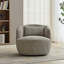 Fauteuil d'appoint rembourré pivotant demi-tonneau avec coussin-633254016