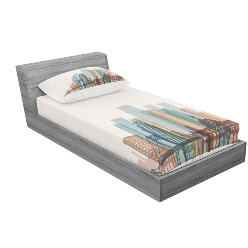 Microfiber Sheet Set, Twin Sheet Set with Fitted Sheet