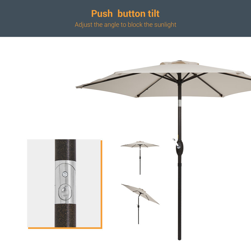 Parasol Sawyer, H 90 po x l 90 po x P 90 po, Beige