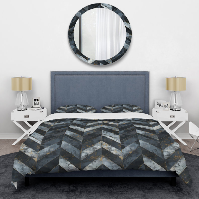 Ensemble de housse de couette transitionnelle gris et noir Magic III, Housse de couette très grand et 2 très grandes t