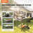 Outdoor Grill Dining Cart With Double-Shelf, BBQ Movable Food Prep Table, Multifunctional Foldable Iron Table Top, Portable Modular Carts For Pizza Oven, Worktable With 2 Wheels, Carry Handle