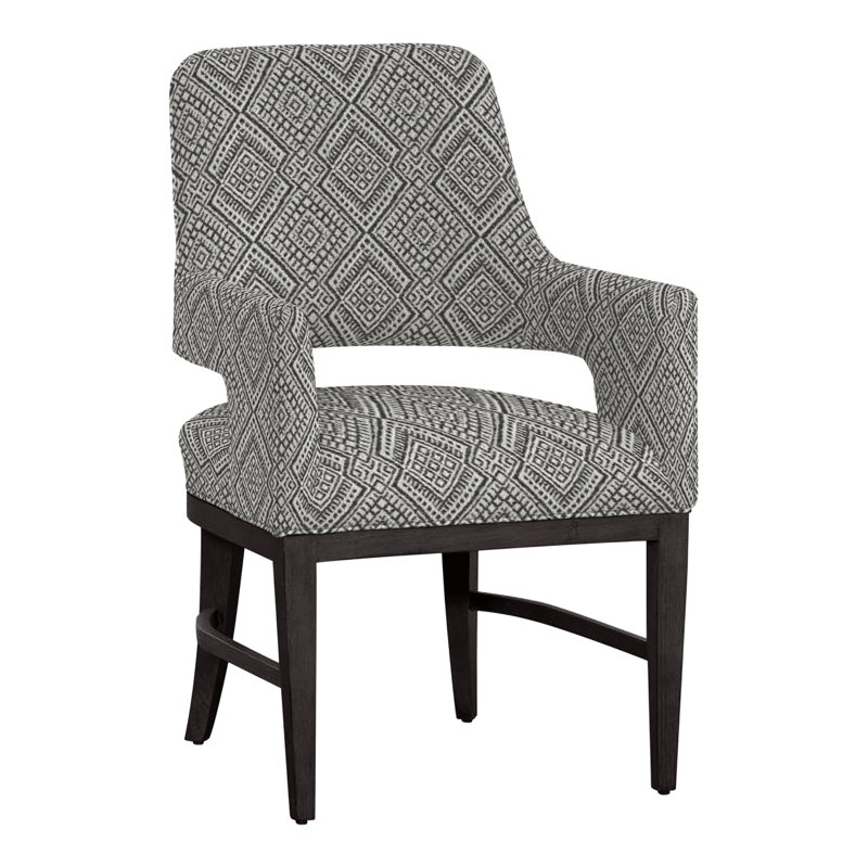 Chaise avec accoudoirs Josie, Gris anthracite, 9800 Carrière