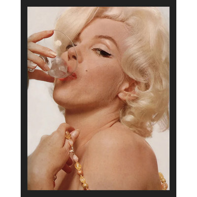 Marilyn Monroe Drinking - Photograph