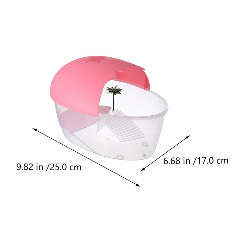 Turtle Tank Plastic Reptile Pet Habitat Box Reptile Pet Perching Box