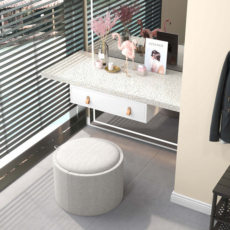 Table basse avec plateau rabattable, gris