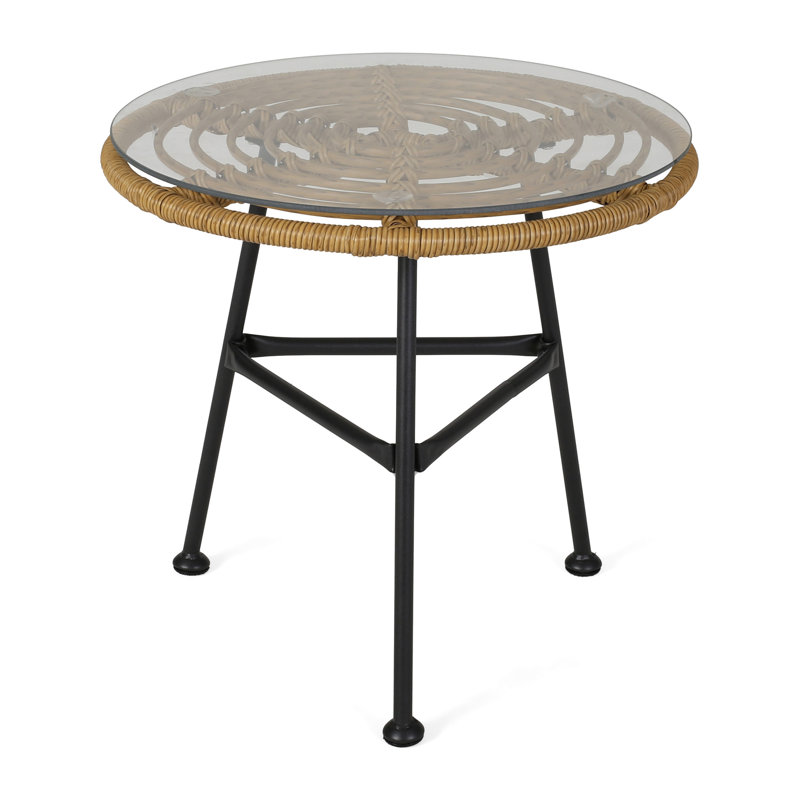 Table With Tempered Glass For Outdoor Use Stylish Side