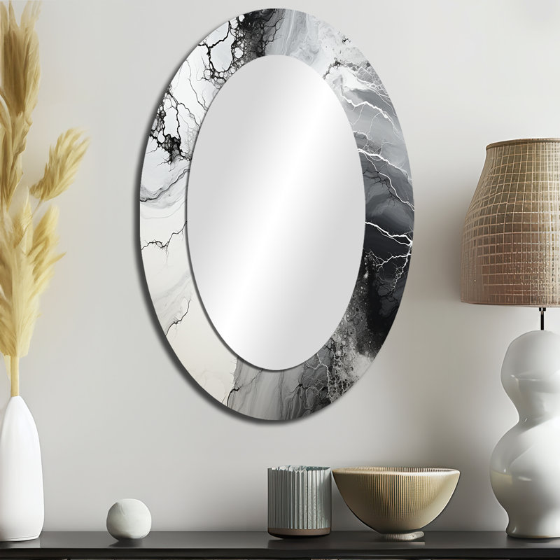 Miroir mural noir et blanc, 36 po x 24 po