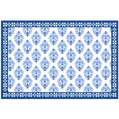 Napperon PEVA, 11 x 17 pouces, bleu