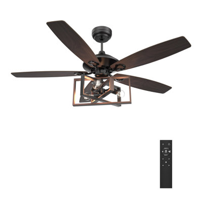 Ventilateur de plafond de 52 po avec télécommande Karson, ensemble d'éclairage inclus