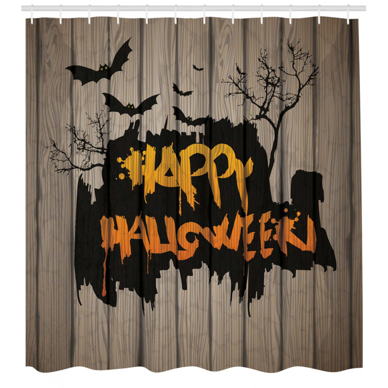 Rideau de douche simple halloween décoration quot art, H 70 po x l 69 po