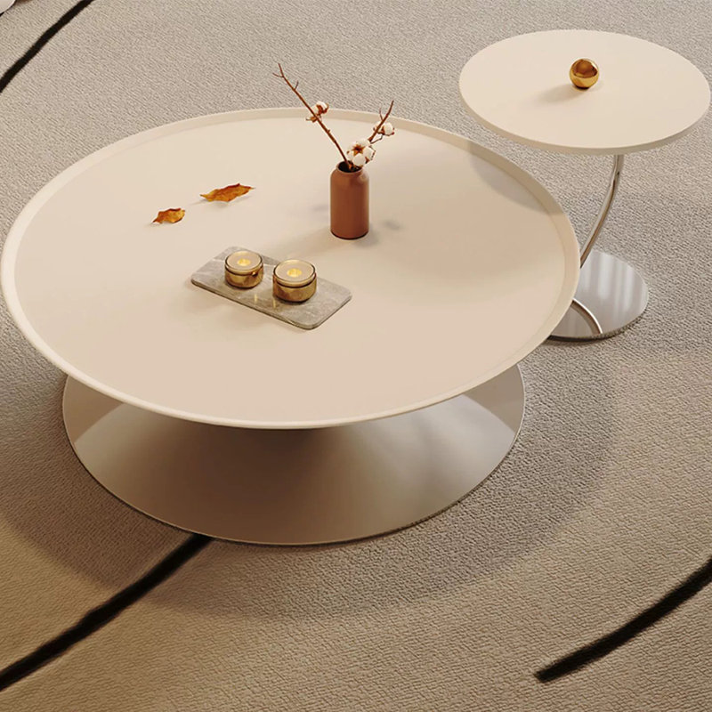 Table basse luxueuse de style moderne, Crème, crème