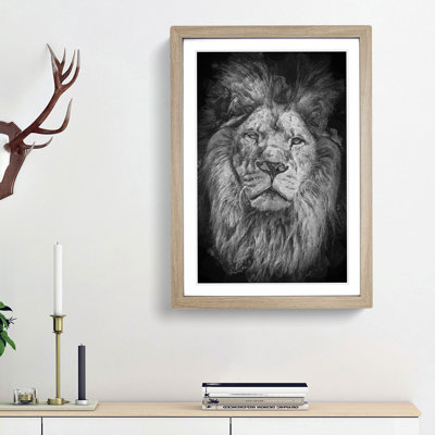 The Proud Lion in Abstract - Picture Frame Graphic Art Print