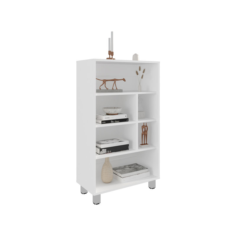 Armoire haute blanche de 40 po - 6 et 4 tablettes pour le rangement de la salle de jeux avec quatre tablettes pratiques