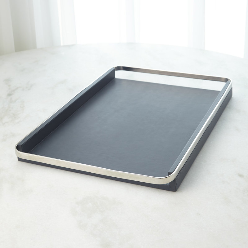 Decorative Tray, 27.75" W x 18" D x 2.25" H, Cream