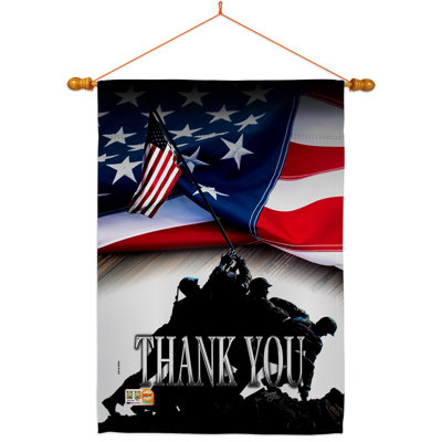 Merci : polyester 2 faces 40 po x 28 po. Ensemble de drapeaux