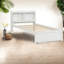 Lit simple moderne gigogne compact en bois massif pour petites maisons