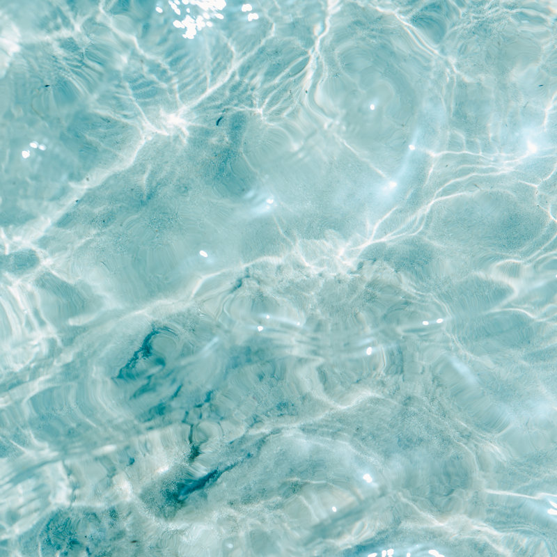 Clear Blue Water Colorful Ocean by Raisazwart, Yes, White Single Picture Framed, 20" H x 20" W x 0.75" D