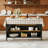 Farmhouse Kitchen Shelf,Kitchen Island,Storage Bistro Bar Unit, Kitchen Island