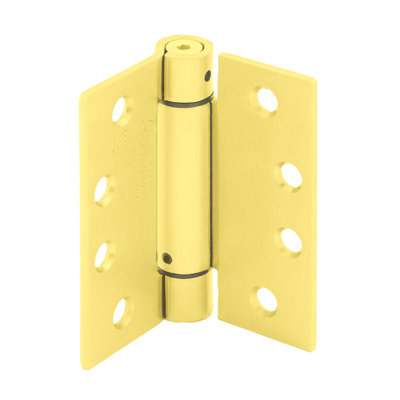 Charnière à ressort à fermeture automatique commerciale réglable UL de Prime-Line, 4 po x 4 po avec coins carrés, 4 trous par vantail avec vis, calibre 0,130 po