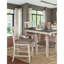 Dining Room Rustic Style Antique White 5Pc Dining Set Counter Height Table W Shelf Unique High Chairs Furniture